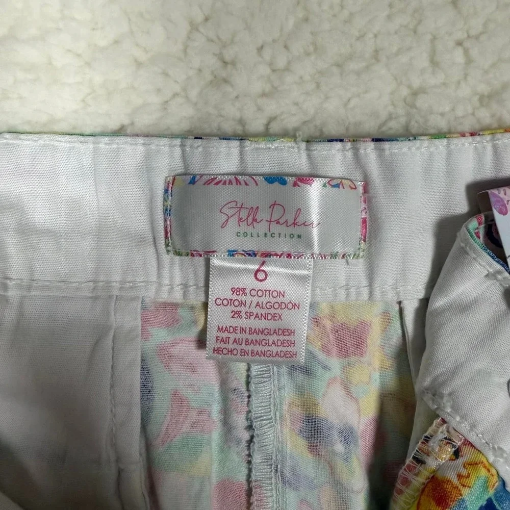 Stella Parker Collection Icon Short Garden Paradise Floral Tropical Size 6 NWT